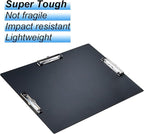 Acocony 11x17 Clipboard Three Clip Super Tough Extra Large Clipboard PP Plastic Not Fragile 11 x 17 Clipping Board Black Pack of 2