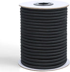 Strong and Durable Bungee Cord - 3/8" x 100ft Elastic Cord, Kayak Stretch String Rope, Bungee Shock Cords for Repairing Tent Poles, DIY, Tie Downs, Black