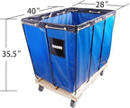 Basket Trucks,Service Carts Blue 16 Bushel Knock Down Truck,Carts, 20.0 cu. ft, 600 lb, 40" L X 28" W X 35.5" H Capacity