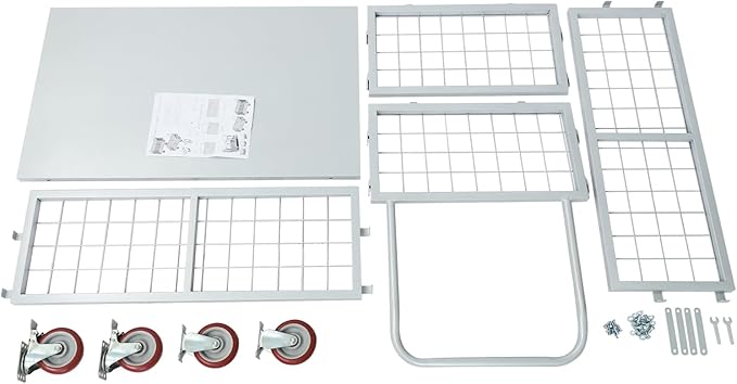 4-in-1 Platform Truck Cart, Foldable Hand Truck with Cage, Heavy Duty Platform Truck Cart with Casters for Laundry/Groceries/Garage/Warehouse, 2200 lbs Capacity