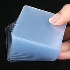 50PCS Double Sided Adhesive Pads for Mounting, 2.36in Two Sided Pre-Cut Square Tape, Sticky Tack Double Sided Tape for Walls Hanging, 2 Sided Nano Wall Mount Heavy Duty Removable Clear 60mm