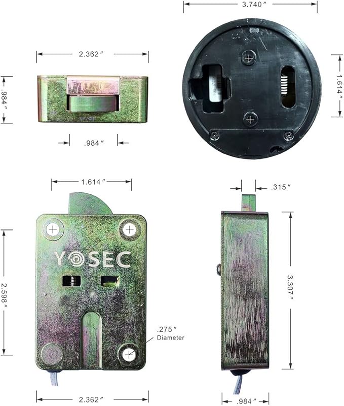 YOSEC Electronic Digital keypad time delay Lock for Safe Box, up to 5 User Codes, time delay from 0-59 Minutes,Dual Control Model