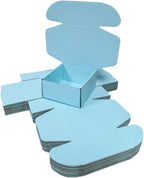 10 Pcs 9.8 x 9.8 x 4 inches Large Size Corrugated Cardboard Gift Boxes Recyclable Shipping Boxes for Mailing & Holidays, Wedding, Birthday, Gifts Packaging (Sky Blue, 9.8 x 9.8 x 4")