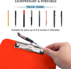 6 PCS Clipboards Bulk Nurse Clipboard with Pen Holder,Plastic Clip Boards 8.5x11,A4 Letter Size Cute Clipboards for Women Kids Teacher,Classroom Office Home(Red)