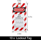 Lockout Tagout Locks, Safety Padlock, Loto Locks Keyed Differently Lock Out Tag Out 10 pcs Safety Padlocks Plastic with 10 Lockout TagOut Tags Red