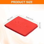 HARFINGTON Car Registration and Insurance Holder PU Leather Vehicle Glove Box Organizer Storage Accessories Car ID Holder with 6 Pockets for License ID Card Bank Card Documents, Red
