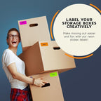 Royal Green Rectangular Stickers Color-Coding Labels for Organizing, Moving, and Storage Boxes 4" x 2" Stickers to Write On Name Tags, 150-Pack (Pastel Purple)