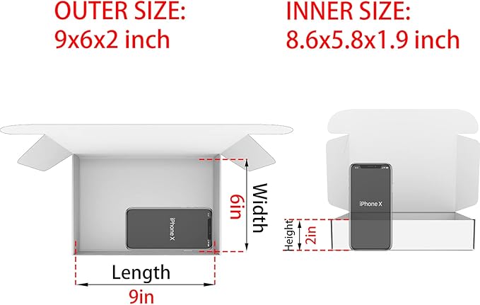 Small Black Shipping Boxes for Small Business Pack of 25-9x6x2 inches Cardboard Corrugated Mailer Boxes for Shipping Packaging Craft Gifts Giving Products