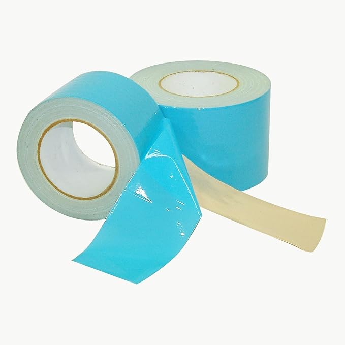 Brixwell 3 Rolls - Blue Double Coated Carpet Tape 2 Inch x 25 Yard Made in the USA