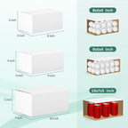 Eupako 30 Pack Small Shipping Boxes Assorted Sizes, 8x6x4 & 9x6x4 & 10x7x5 10 PCS Each Small Boxes, White Corrugated Box Mailers, Cardboard Boxes for Packaging Small Business, Mailing