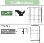 ZXMOTO Decorative Garden Fence 12 Pack for Dogs 32in (H) x 28ft (L) with Lock,Metal Wire Fencing Border Animal Barrier,Flower Bed Border for Landscape Patio Yard Outdoor