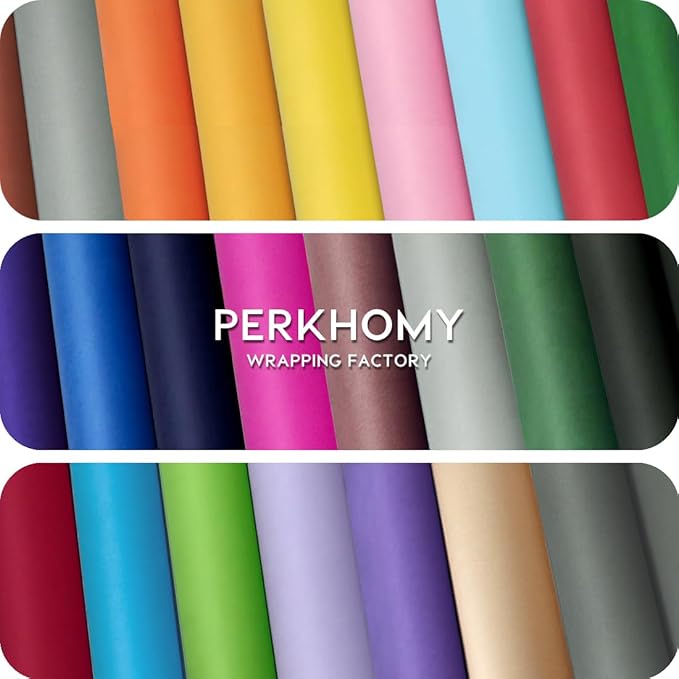 PerkHomy 48" x 1,440" (120') Blue Kraft Paper Roll for Craft Bulletin Board Paper Art Table Covering Crafting Gift Wrapping Bouquet Packing Parcel 80GSM 55LB (Blue, 48" x 120')