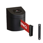 Crowd Control Warehouse - CCW Series WMB-220 Fixed Wall Mount Retractable Belt Barrier - 15 Foot, Red"NO Parking" White Letters Belt with Black ABS Case