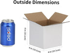 4x4x4 inches Shipping Boxes 50 Pack, Kraft Corrugated Small Cardboard Boxes for Mailing Packing, White