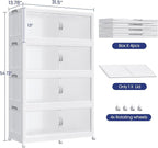 160GAL Plastic Storage Bins with Lid, 640QT Extra Large Stackable Closet Organizers and Storage, Collapsible Storage Boxes with Wheels, Folding Cabinet for Home Kitchen Office, 4Pack White