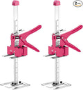 Labor-Saving Arm Jack Multifunctional Construction Jacks, Furniture Jacks， for Installing Windows and Doors, Lifting Furniture, Woodworking Tools, Wall Tile Positioning (Pink, 15.7inches)