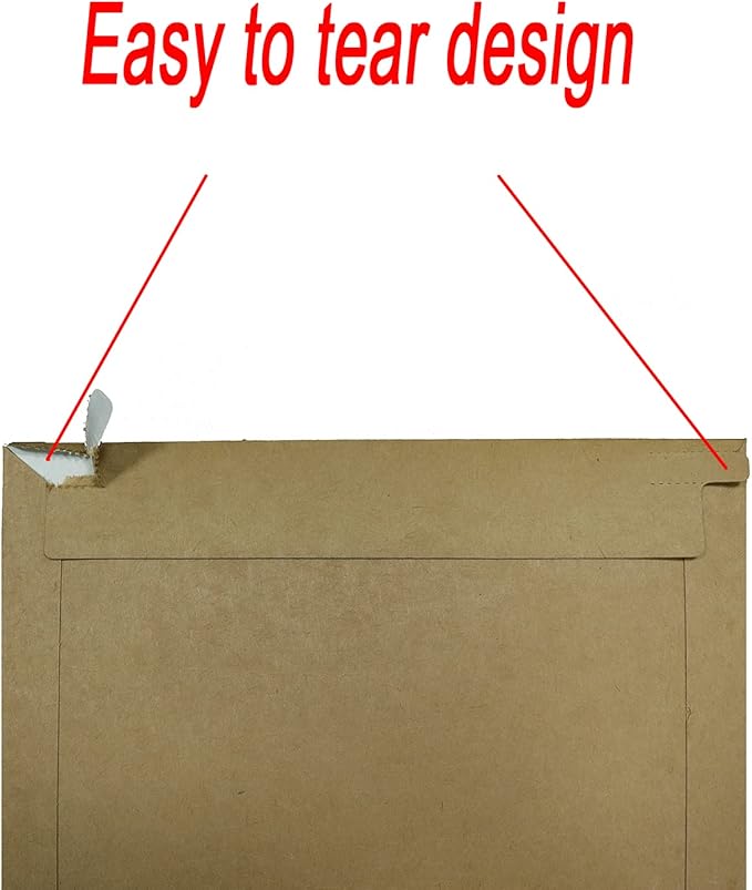 Rigid Mailers 30 Pack 9.25 x 11.75 inches Brown Self Seal Stay Flat Bulk Cardboard Kraft No Bend Mailers Peel and Seal for Document Photos Pictures Papers Files CD