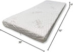 Foamma 10” x 30” x 72” High Density Foam Bunk Mattress, Organic Cotton Cover, Made in USA, Comfortable, CertiPUR-US Certified