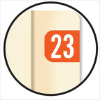 2023 MINI Year Stickers, Doctor Stuff 2023 Chart Stickers, Orange Colored, Tab 1287 Style, USA Made Year Labels for End Tab File Folders, 500/Roll, 1 Roll, 1/2" x 1-1/8"
