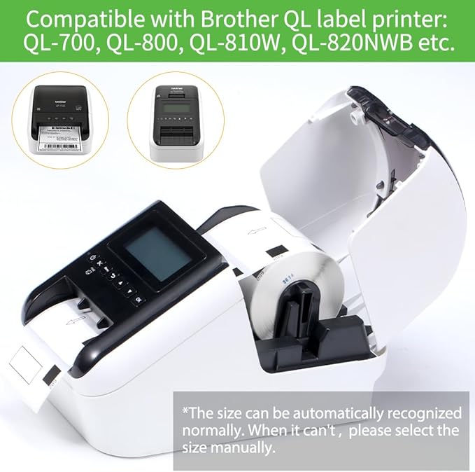 Replace for Brother DK-1209 Small Address Label, 29 x 62mm (2.4 x 1.1 in), 800 Stickers per Roll Barcode Labels use with QL-600 QL-800 QL-500 QL-550 Printer (10 Rolls+ 1 Reusable Cartridges)