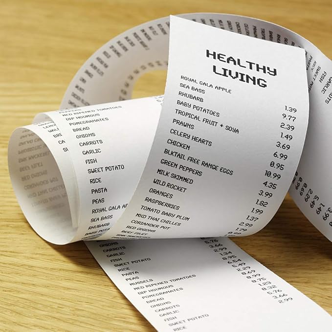 RyhamPaper 300 Rolls Thermal Receipt Paper, Thermal Paper 2 1/4" x 50' Pos Receipt Paper, Cash Register Rolls