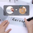 PARLAIM 3" x 5" Rectangle Adhesive Permanent Color Code Stickers,500 per Dispenser Box Roll Square Label Inventory Stickers (Silver)