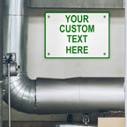 Aluminum Weatherproof Metal Sign Multiple Sizes Custom Personalized Text Here White Green Directions Horizontal Street Signs 10x7Inches