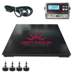 Liberty LS-4040-2.5k-NN 40" x 40" Industrial Floor Scale with Indicator Warehouse Pallet Scale | 2500 lbs x 0.5 lb