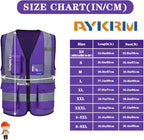 A-SAFETY High Visibility Reflective Safety Vest Customize Logo (XS-8XL)