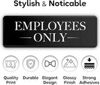 ASSURED SIGNS Employees Only Sign Kit For Door - 12 Pack - 3 By 9 Inch - Ideal Employee/Staff Only Signs for Office, Business, Kitchen, Restroom - Ensures Public Do Not Enter Restricted Areas