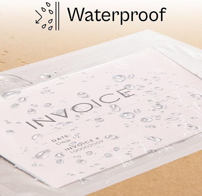 PSBM 1,000 PCS 5.12 x 8 Inch Clear Self-Adhesive Packing List Envelopes, Plastic Shipping/Mailing Pouch Enclosed Bags for Packing Slips Invoice Label