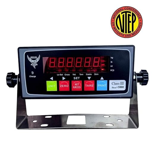PEC Heavy-Duty Industrial Floor Scale with Carbon Steel Ramp, Warehouse Pallet Weighing Equipment, Accurate Digital Indicator Included (60” x 60”, Ramp6048)