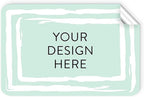 100 Custom Vinyl Stickers - Upload Your own Image, Text, Design, Logo - Personalized Logo Labels for Handmade, Packaging, Bottle, Jars, Candle, Brand Stickers (Mint, 3x2)