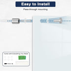 Magnetic Glass Whiteboard, 4' x 3' Glass Dry Erase Board for Wall, 48" x 36" Large Frameless White Board with 1 Marker Tray and 3 Magnets for Office, Home, Classroom - Normal White