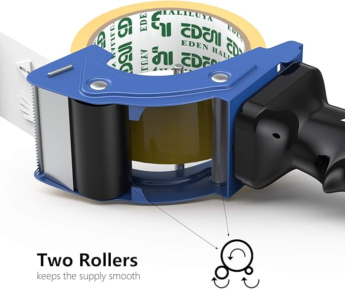 Fast Reload 2 Inch Tape Gun Dispenser Packing Packaging Sealing Cutter Blue