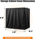 Kasla Storage Cabinet Cover, Outdoor Chest Storage Waterproof Cover, Weatherproof Cabinets Covers for Kitchen Patio Garden Backyard - 32"Lx17"Wx18"H