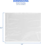 100 Count 9.5" x 12" Shipping Label Envelopes, Clear Packing List Pouches with Self-Adhesive Back, Top Loading for Shipping Labels Sleeves, for Packing Slips, Labels Invoices & Paperwork. GPI