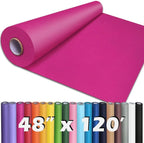 PerkHomy 48" x 1,440" (120') Rose Red Kraft Paper Roll for Craft Bulletin Board Paper Art Table Covering Crafting Gift Wrapping Bouquet Packing Parcel 80GSM 55LB (Rose Red, 48" x 120')