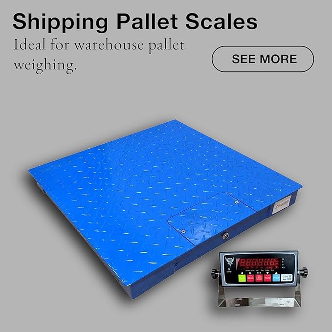Industrial Floor Scale, 48" x 60", 10000LB/1LB, PEC Focus on Industry for 60 Years