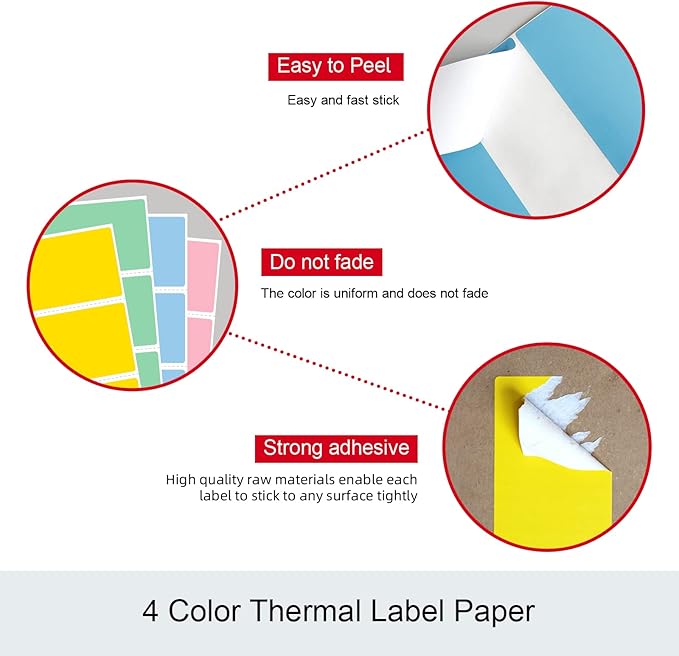Misofuki 2.25" x 1.25" Pink Direct Thermal Barcode Labels 1000 Pcs for Zebra ZD410 ZD411 LP2824, 2-1/4x1-1/4 1 Roll Waterproof Strong Adhesive Perforated Return Address Labels Used with Rollo MUNBYN