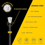 Bungee Cord Elastic Shock Cord 5/32" x 50' Bungee Rope for DIY, Tie Downs, Kayak and Outdoor - Black