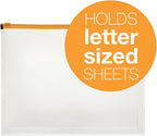 Pendaflex Poly Zip Envelope, Top-Loading, Expands 1 Inch, Zippered Closure, 13 x 10.125 Inch, Holds Letter Size Paper, Color May Vary (84192) (Pack of 2)