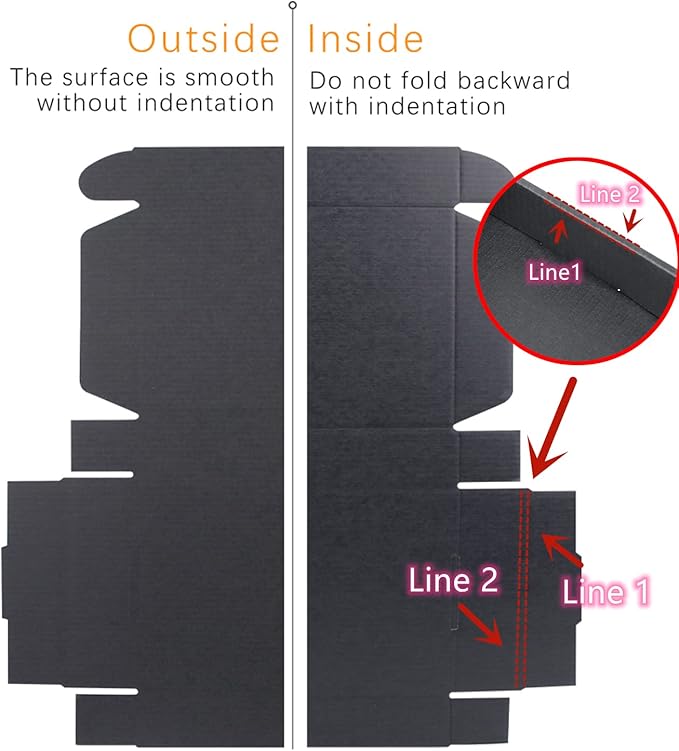 8x6x6 inches Small Shipping Boxes Set of 25 - Black Mailer Corrugated Cardboard Boxes for Shipping Packaging Mailing Products