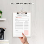 2 PCS Plastic Clipboard with Pen Holder,Standard A4 Letter Size,Nursing Clip Boards 8.5x11 Heavy Duty,Low Profile Clipboards for Women Kids Teacher,School Office Home,Light Gray