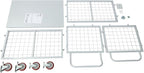 4-in-1 Heavy Duty Platform Truck Cart with Removable Cage, Folding Hand Cart with 4 Wheels, 1800 Lbs Load Capacity, Multi-Purpose Push Dolly for Groceries, Warehouse, Workshop, Logistics, Silver