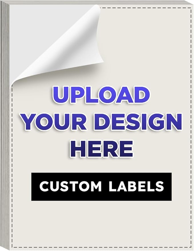 Custom Bright Neon Color Labels, Print Your Own Stickers, Upload Your Design for Printing - Smooth Matte Finish, Strong Adhesive, Crack and Peel - 6" x 9" - 25 Sheets per Pack (Gloss Opaque)