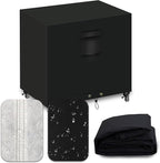 Heavy Duty Patio Furniture Covers Waterproof, 600D Outdoor Furniture Cover Waterproof for Sectional Sofa Couch, Outdoor Dining Table and Chair Set Covers 46''L x 25''W x 40''H, Black