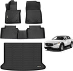 AIPOIL® Floor Mats & Cargo Liner Set for 2020-2025 2026 Mazda CX30 All Weather Protection Easy to Clean Full Set Automobile mats Accessories, Black
