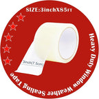 Transparent Weather Sealing Tape, 3-Inch x 85FT, Clear Draft Isolation Sealing Film - Clear Draft Stopper Adhesive Tape for Doors, Windows and Shower Glass Gaps