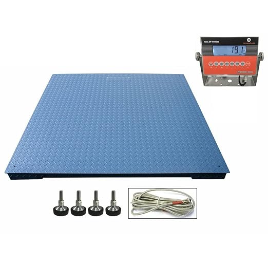 Liberty Scales SL-4x4-Explosion Proof (Legal) Industrial 48" x 48" intrinsically Safe NTEP Floor Scale for Warehouse or Shipping Weighing (10000 lbs x 2 lb)